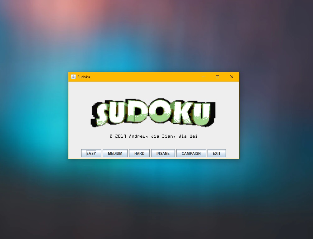 IM1003 – Sudoku Project